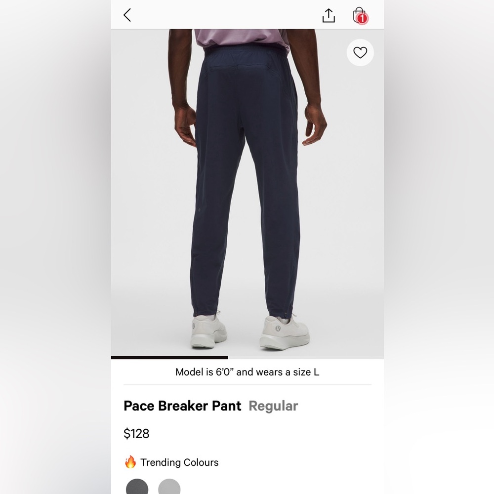 lululemon athletica Men's Chinos - Navy Blue Pace Breaker Pants *Tall*